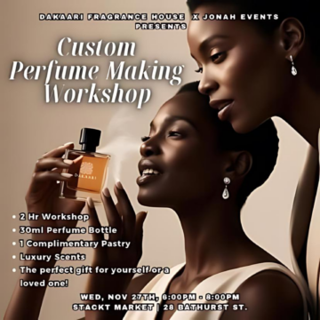 Dakaari Fragrance House and Jonah Events Present: Custom Perfume-Making Workshop