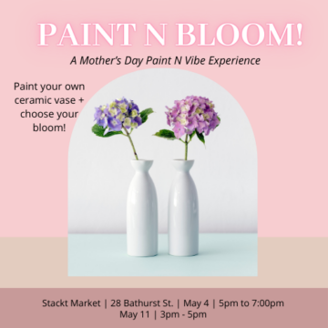 Paint N Bloom: Paint Your Own Vase