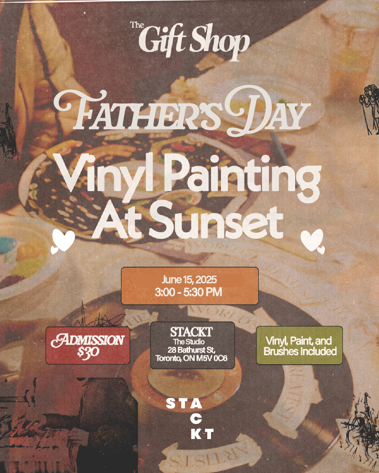 Father’s Day -Vinyl Painting at Sunset