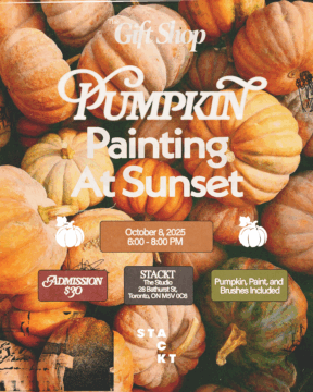 Pumpkin Painting At Sunset