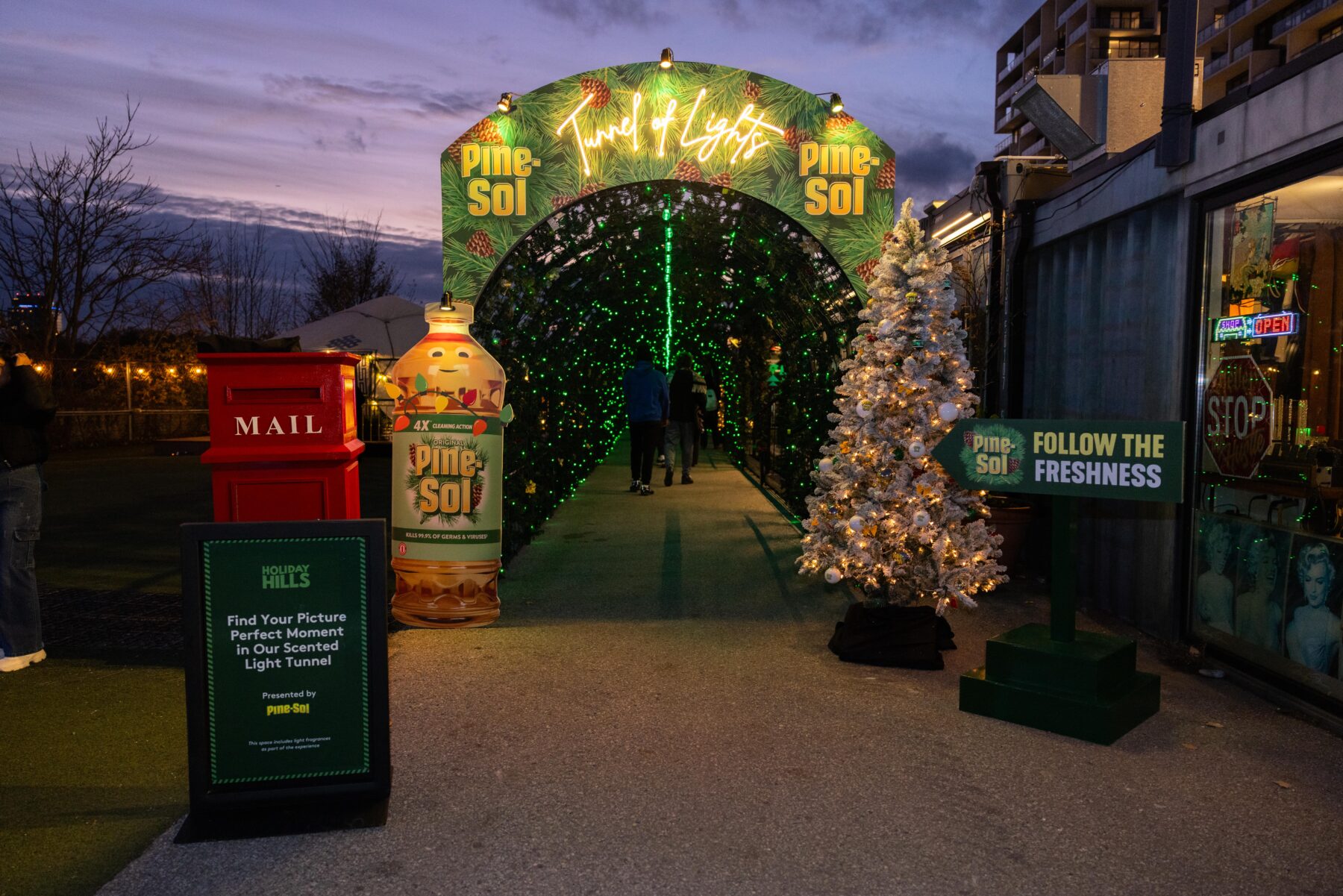 Pine-Sol Tunnel of Lights