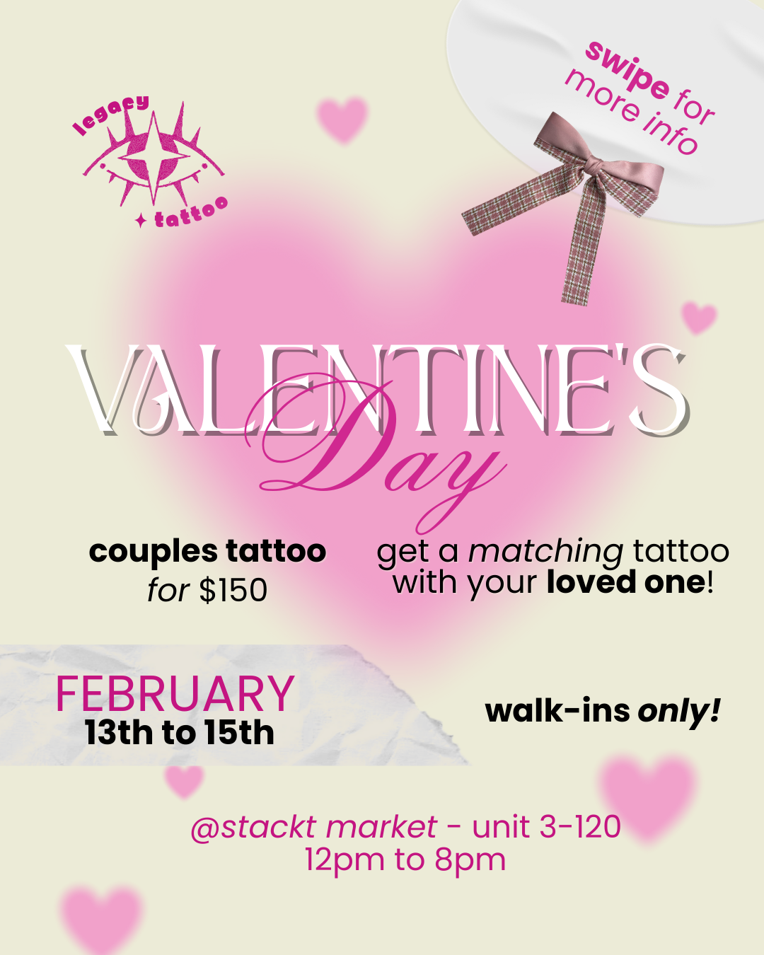 Valentines Weekend Tattoo Sale