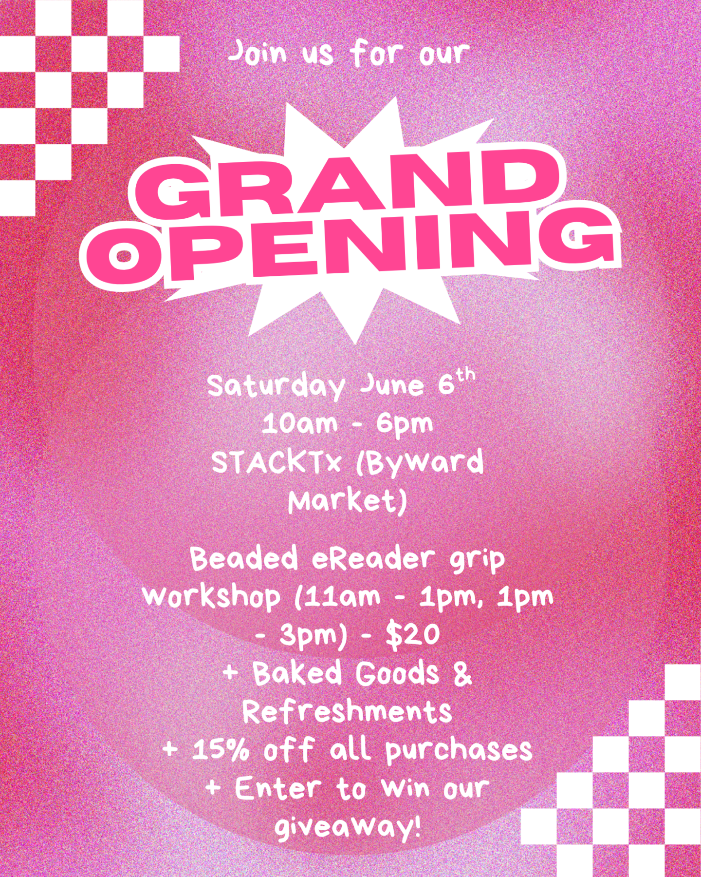 Grand Opening (with Beaded eReader Grips)